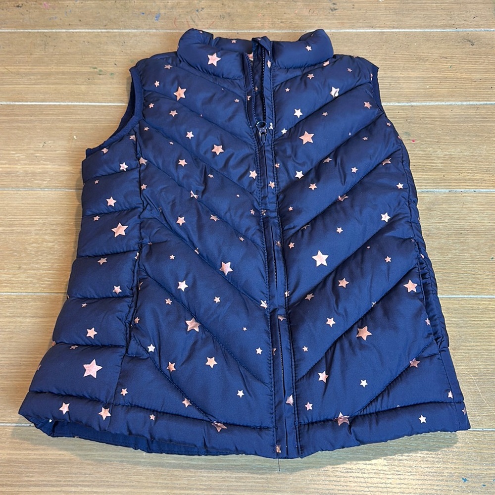 Gap kids Navy vest with bronze stars Sz M